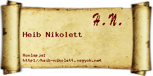 Heib Nikolett névjegykártya